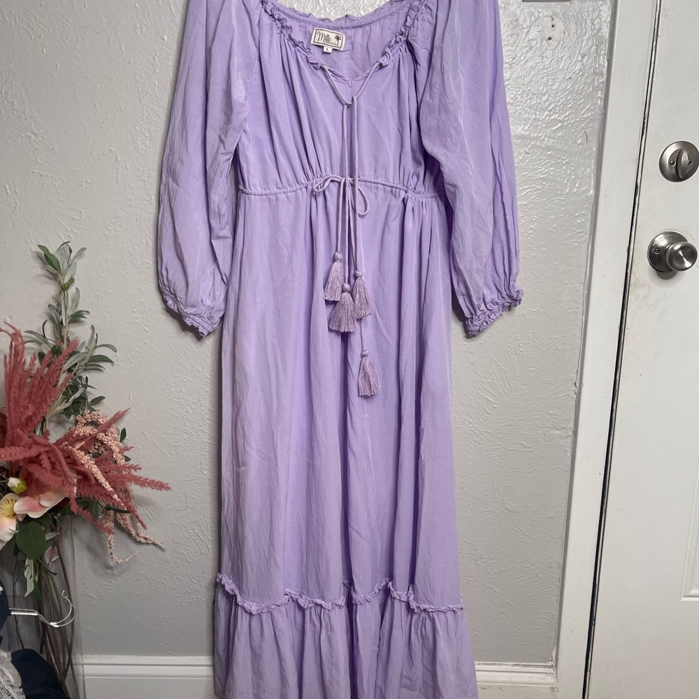 Mille resorts & travel size Large Lavender Dress with Tassels